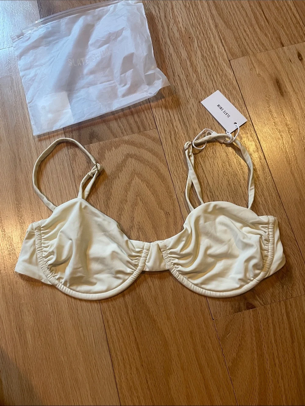 Slate Swim Cream Underwire Bikini Top